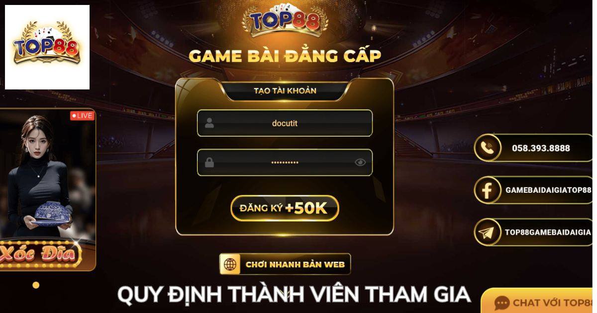 Điều khoản và điều kiện Top88 quy định thành viên